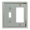 Amerelle Wall Plate, Number of Gangs: 2 gang Stamped Steel, Polished Chrome Finish, Light Gray 161TR - alternate 1
